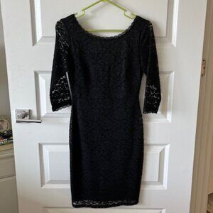 Laundry by Shelli Segal Black Lace Sheath Dress